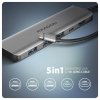 AXAGON HMC-5H Wieloportowy hub USB 5in1, 5Gbps, 3x USB-A, HDMI 4K^30Hz, PD 100W, 100cm USB-C kabel